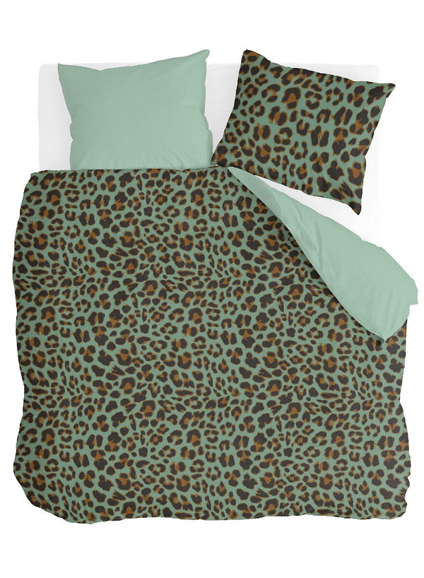 Byrklund Dekbedovertrek Lazy Leopard Green 200x220 cm