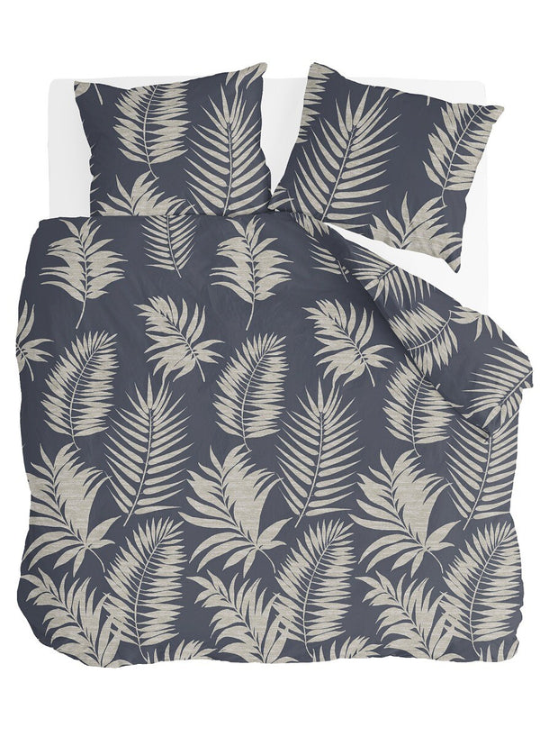 Byrklund Dekbedovertrek Pretty Palm Grijs / Blauw