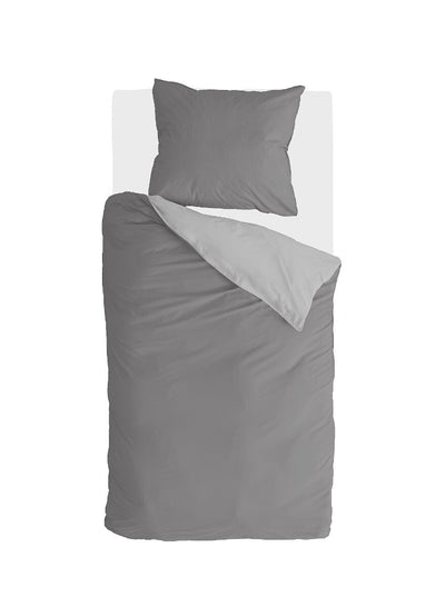 Byrklund Dekbedovertrek Side Way Antraciet / Licht Grijs 140x220 cm