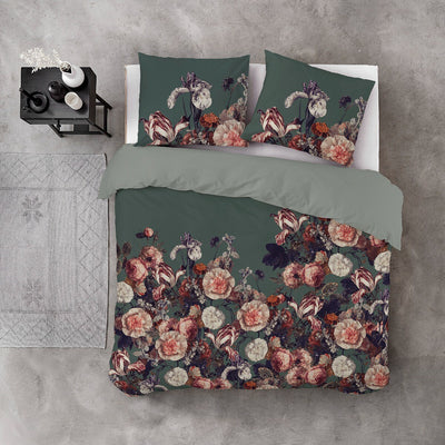 Byrklund Dekbedovertrek Flower Bomb Green 200x220 cm