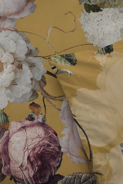 Byrklund Dekbedovertrek Flowers United Ochre Yellow