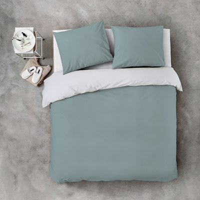 Byrklund Dekbedovertrek Side Way Jade / Wit
