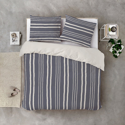Byrklund Dekbedovertrek Steady Stripes Blue
