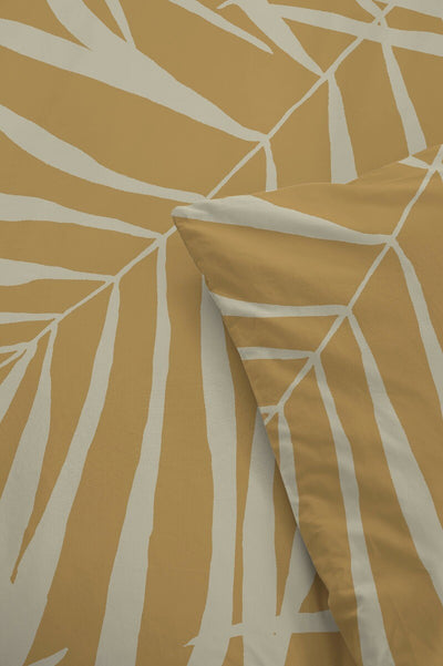 Byrklund Dekbedovertrek Sunny Palms Ochre Yellow 140x220 cm