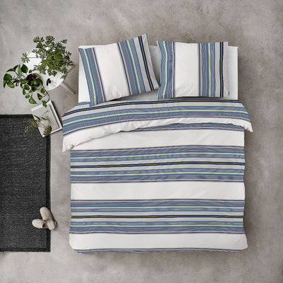 Byrklund Dekbedovertrek Two Ways Wit / Blauw 240x220 cm