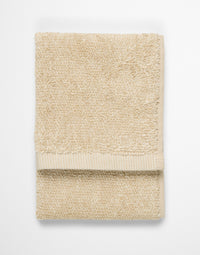 Marc O'Polo Gastendoekje Timeless melange Dark Sand