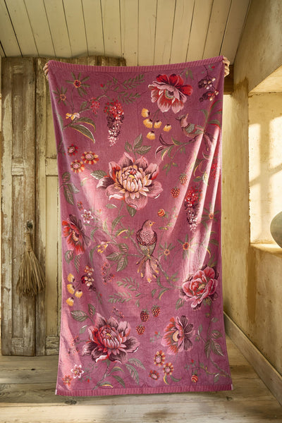 Pip Studio Strandlaken Secret Garden Beachtowel Pink