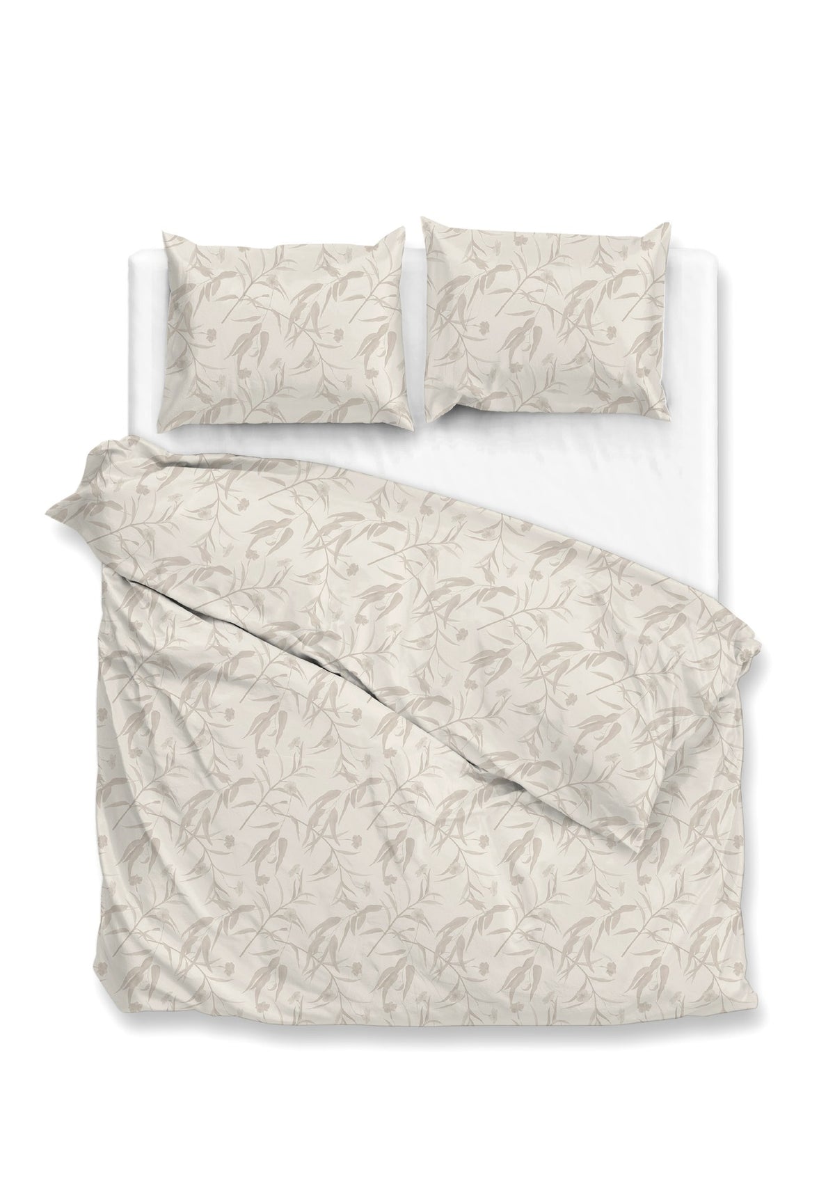 Zohome Dekbedovertrek Fiori di Satinado Off-white