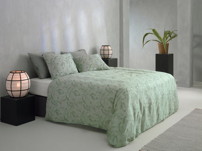 Zohome Dekbedovertrek Fiori di Satinado Foam-Green