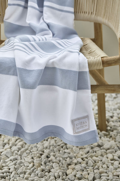 Riviera Maison Handdoek Matteo Blue