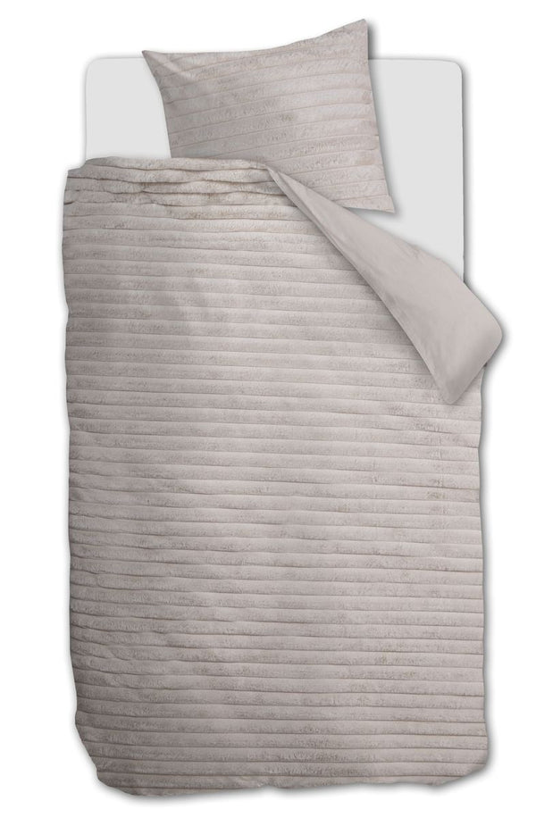 Riviera Maison Dekbedovertrek Furry Stripes Off White