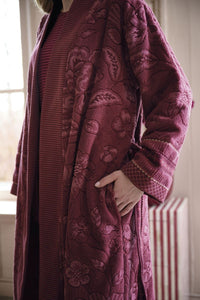 Pip Studio Badjas Jasmin Jacquard Bathrobe Dark Pink