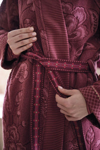 Pip Studio Badjas Jasmin Jacquard Bathrobe Dark Pink