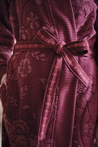 Pip Studio Badjas Jasmin Jacquard Bathrobe Dark Pink