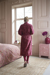 Pip Studio Badjas Jasmin Jacquard Bathrobe Dark Pink