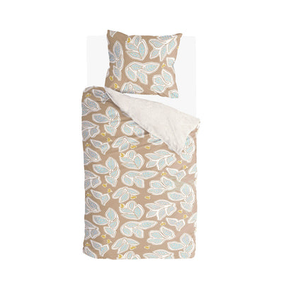 Walra Dekbedovertrek Lovely Leaves Bruin / Beige