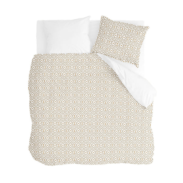 Walra Dekbedovertrek Curved Diamonds White 200x220 cm