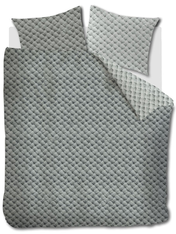 Riviera Maison Dekbedovertrek Woven Wool Green