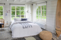 Walra Dekbedovertrek Happy Wake Up Wit / Blauw