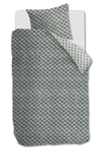 Riviera Maison Dekbedovertrek Woven Wool Green