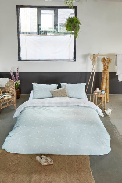 Walra Dekbedovertrek Little Daisies Jade Mint 200x220 cm
