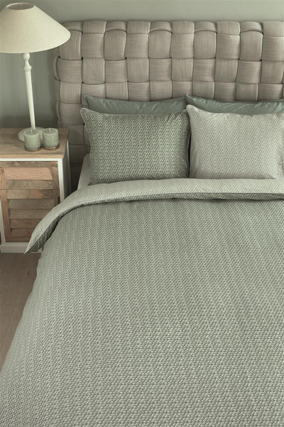 Riviera Maison Dekbedovertrek Bambu Grey Green