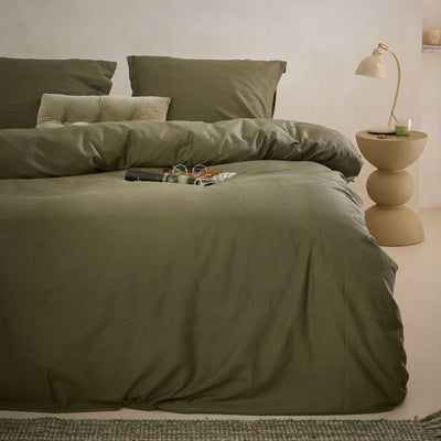 Walra Dekbedovertrek Vintage Satin Green