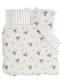 Walra Dekbedovertrek Red Roses Off White