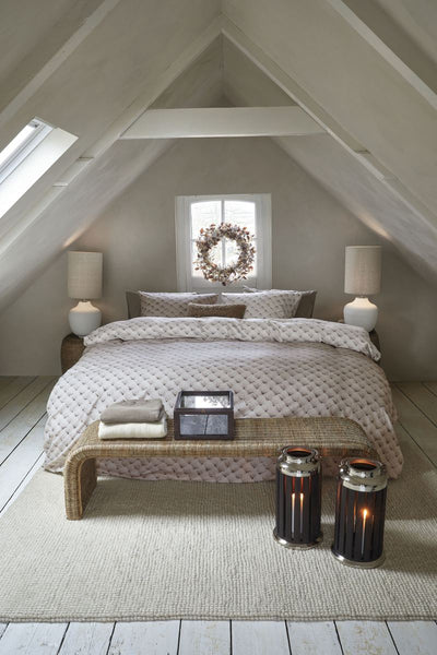 Riviera Maison Dekbedovertrek Woven Wool Naturel