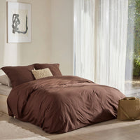 Walra Dekbedovertrek Vintage Satin Brown