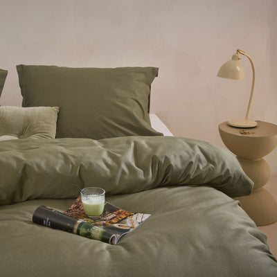 Walra Dekbedovertrek Vintage Satin Green