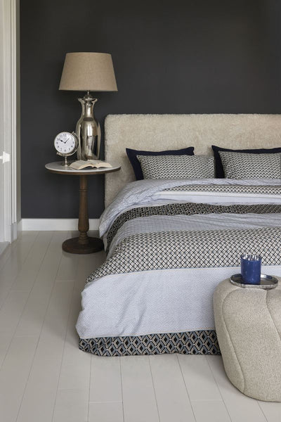 Riviera Maison Dekbedovertrek Lawrence Blue Grey