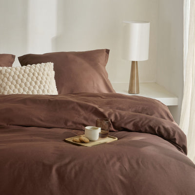 Walra Dekbedovertrek Vintage Satin Brown