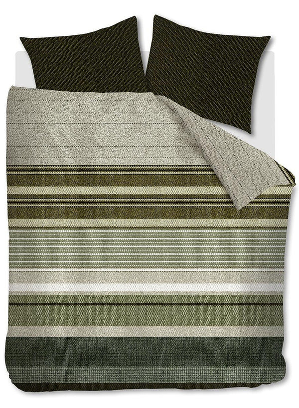 BeddingHouse Dekbedovertrek Arvin Olive Green 240x200/220 cm