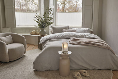 Riviera Maison Dekbedovertrek Emery Taupe