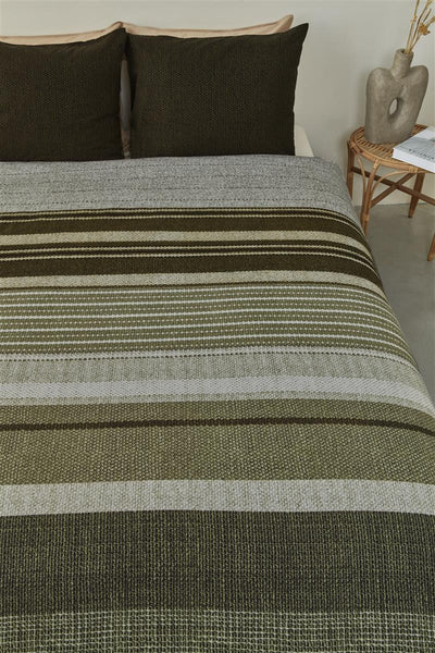 BeddingHouse Dekbedovertrek Arvin Olive Green 240x200/220 cm