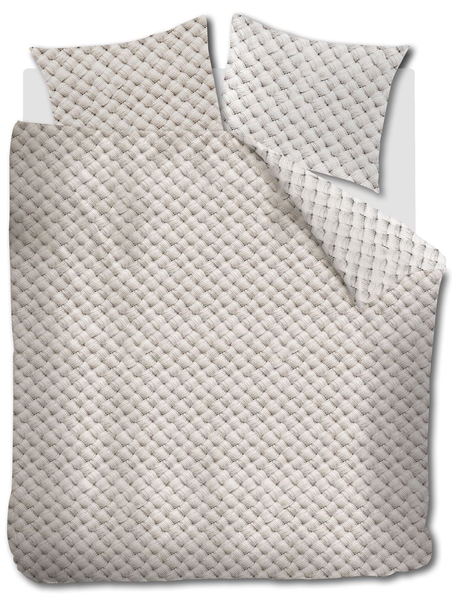 Riviera Maison Dekbedovertrek Woven Wool Naturel