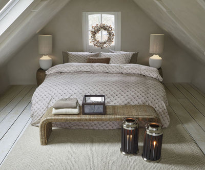 Riviera Maison Dekbedovertrek Woven Wool Naturel