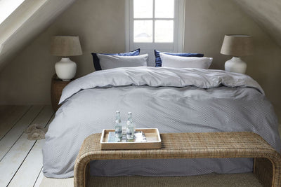 Riviera Maison Dekbedovertrek Emery Blue Grey