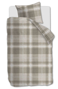 Riviera Maison Dekbedovertrek Tartan Check Sand