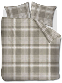 Riviera Maison Dekbedovertrek Tartan Check Sand