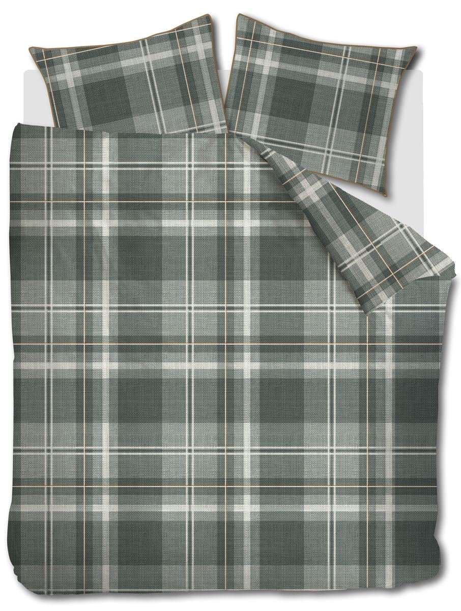 Riviera Maison Dekbedovertrek Tartan Check Green