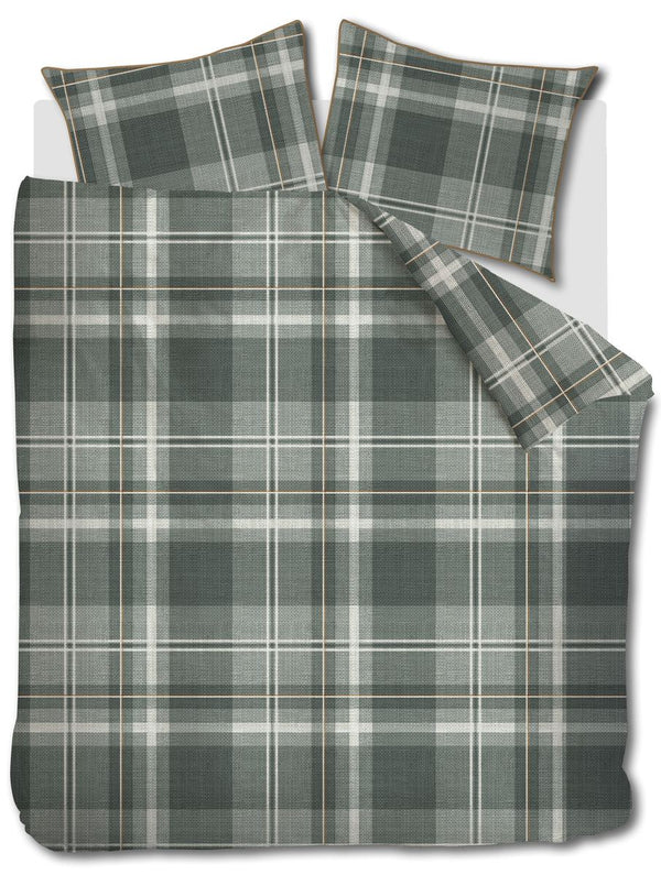 Riviera Maison Dekbedovertrek Tartan Check Green