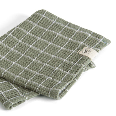 Walra Vaatdoek Dry with Cubes Army Green Set van 4