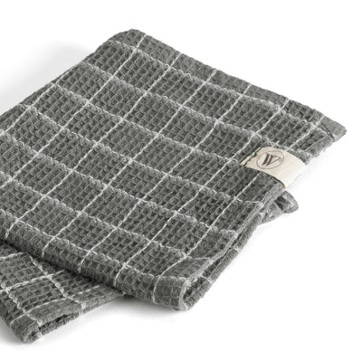 Walra Vaatdoek Dry with Cubes Off Black Set van 4