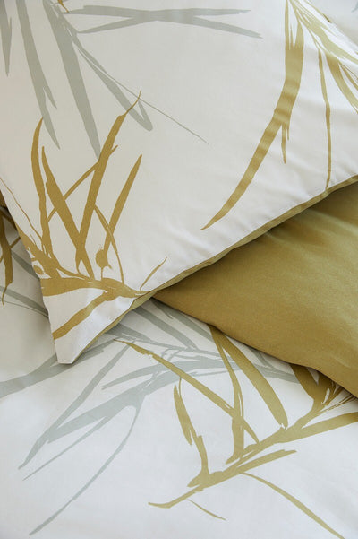 Walra Dekbedovertrek Remade Bamboo Grasses Honey Mustard 200x220 cm