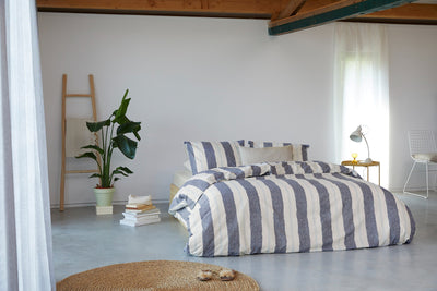 Walra Dekbedovertrek Remade Nautic Stripes Dark Blue 200x220 cm
