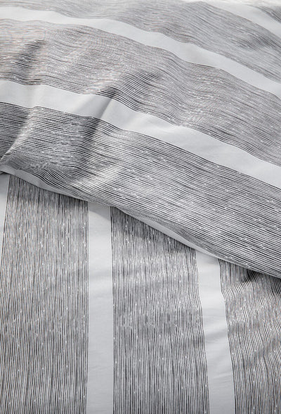 Walra Dekbedovertrek Stripe Along Anthracite 200x220 cm