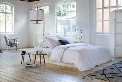 Walra Dekbedovertrek Subtile Stripe Wit / Antraciet