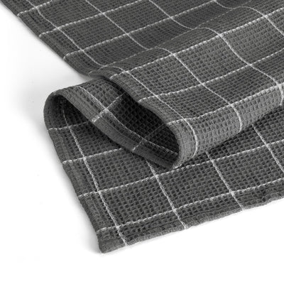 Walra Keukendoek Dry with Cubes Off Black 50x70 cm